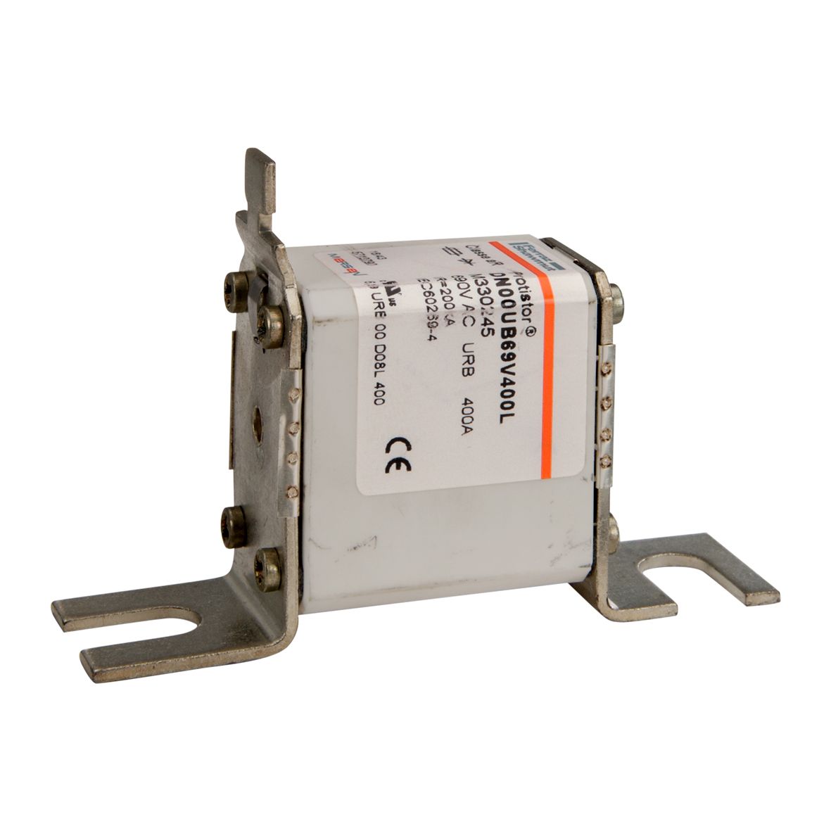 M330245 - Size 00 DIN80, vertical body, for monitoring micro-contact aR 400 A 690VAC